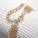 Bracelet with rhinestones "Bright" square, white color in gold, 18 size