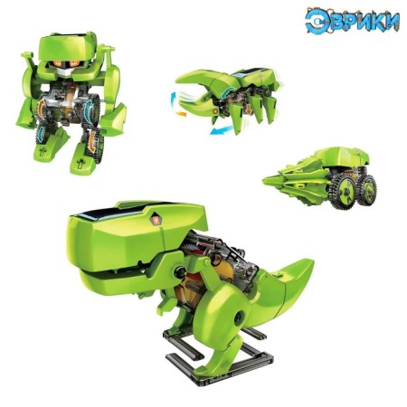 Electronic designer of Euryk, 4 types: robot, beetle, dinosaur, drilling machine, on a sunny battery-1