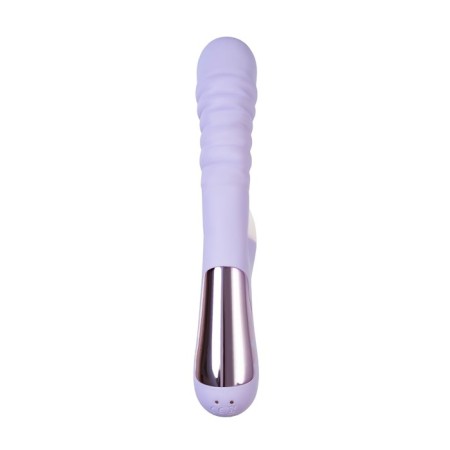 Vibrator with up & down jos spinny, 23 cm, silicone, purple color-4