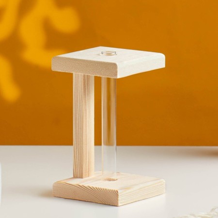 Kashpo wooden 9 × 9 × 16.5 cm with 1 flask "Square", naturally give beautifully-1