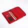 Women's wallet on magnet, red color