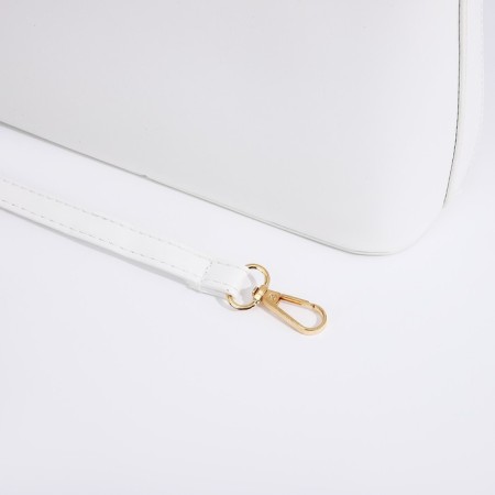 Bag Cross-Bodi with a zipper, white color-5