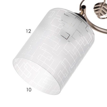 Chandelier 1188/2 E27 40W gold-black 48x15x24 cm-5