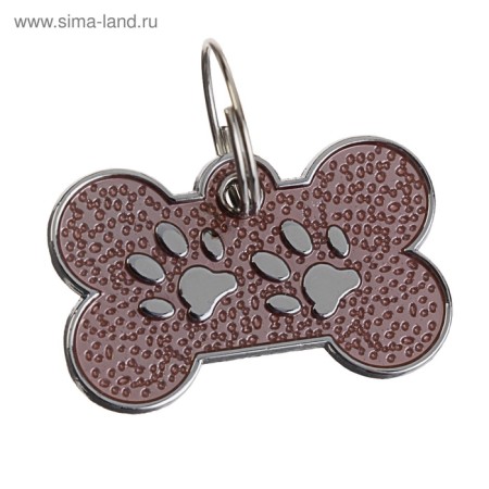 Tarry for engraving "Bone with paws", 3 x 1.5 cm, packing 6 pcs, mix of flowers-10