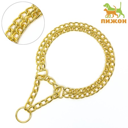 Collar - half -knitwear two -row, 50 cm, wire thickness 2.5 mm, golden
