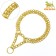Collar - half -knitwear two -row, 50 cm, wire thickness 2.5 mm, golden