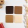 A set of patches for clothing "beige spectrum", square, adhesive, 4.3 × 4.3 cm, 4 pcs