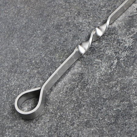 Stainless steel poker, handle - ring, width - 12 mm, 47 cm-3