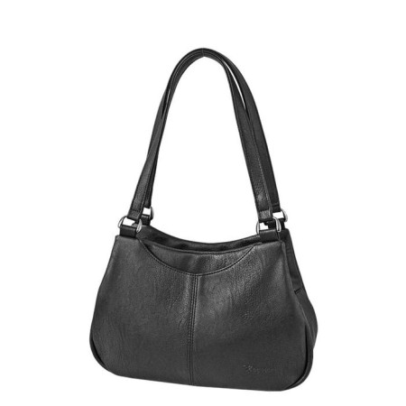 Bag bag claim. Kozh, lightning department, black color 25x11x21cm
