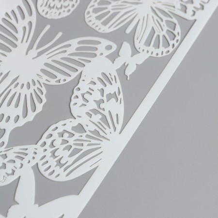 Plastic stencil "openwork butterflies" 17x9.8 cm-1