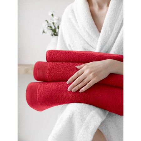 Tainted tange Guten Morgen, 400 gr, size 70x140 cm, red color-4