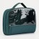Cosmetic bag with a handle, a green color