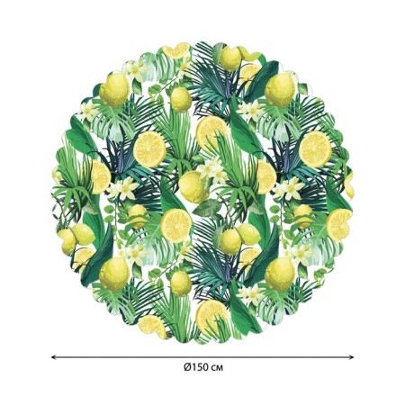 The tablecloth “Lemons and Tropics”, Round, Saten, D = 150 cm-1