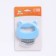 Comb for wool with bent plastic teeth, 21 cloves, 10 x 9 cm, blue