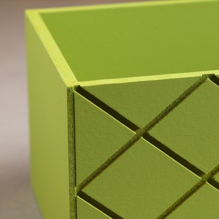 Wooden Kashpo "Hellas Big, Pack", 25 × 12.5 × 10 cm pistachio-3