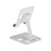 Luazon phone stand, folding, adjustable, rubber inserts, white