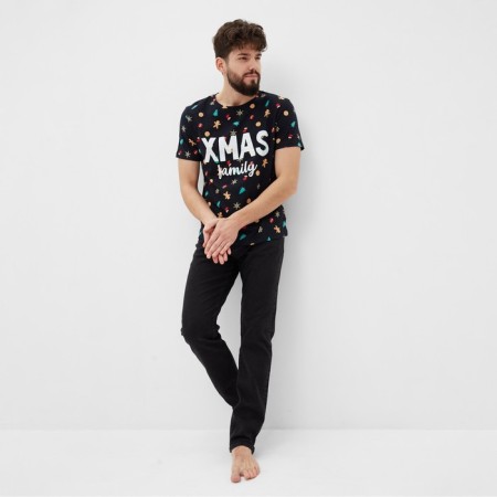 Men's T -shirt KAFTAN "XMAS FAMILY" R.50, black-8