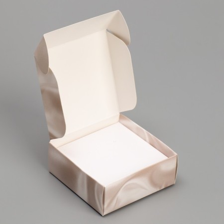 Box for jewelry, packaging, “silk”, 7.5 x 7.5 x 3 cm-3