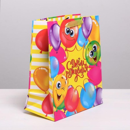 Gift laminated vertical, packaging, “Fun birthday!”, Ml 23 x 27 x 11.5 cm-1