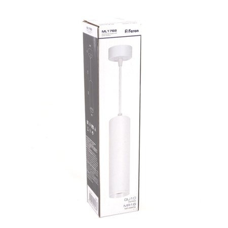 Ceiling light Feron ML1768, IP20, GU10, 35 W, 55x55x200 mm, white color-5