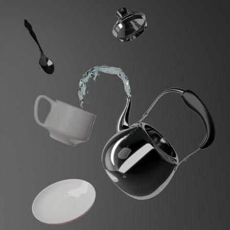 Teapot made of stainless steel Orchid, 1 l, silver color-6