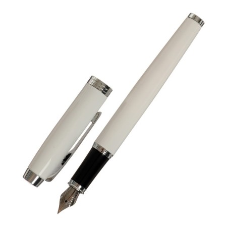 Gift feature, in the leatherette case, white body with silver-2