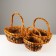 A set of baskets, 3 pcs, 46x35/41 cm, 39 x28/34.5 cm, 32x21/28 cm, willow