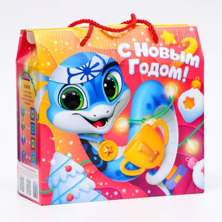 Gift box New Year's champion 23 x 10 x 22 cm-1