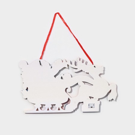 Decorative luminous jewelry (suspension) "Santa Claus on the sled" 20.5x37 cm-5