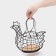 Basket for eggs of the “aesthetics”, the color is black