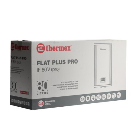 Thermex if 80 V (PRO), accumulative, flat, stainless steamer. steel, 80 l, 2000 watts-11