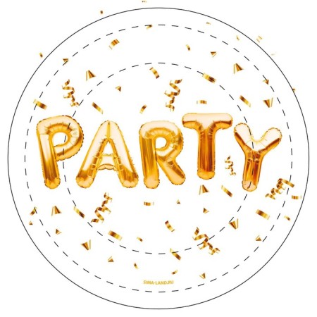 Disposable paper plate "Party", 18 cm-1