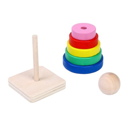 Children's wooden pyramid "brightness" 8 × 5.5 × 5.5 cm-1