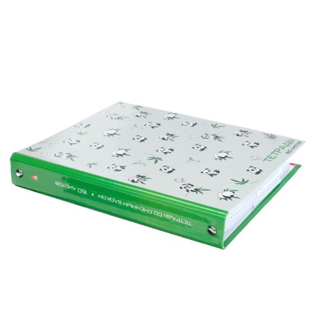 Notebook on rings, 160 sheets in the panda cage, solid cover, glossy lamination, with a change of block-2