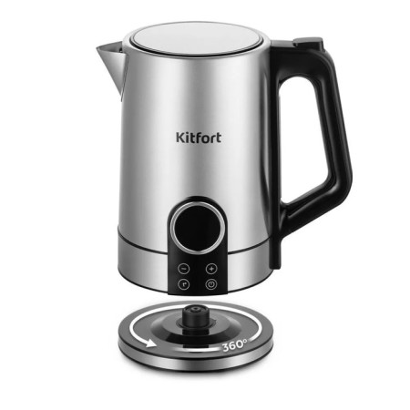 Electric KitFort KT-6660 KITFORT, 1.7 l, 2200 watts, LED display, silver-3