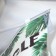Cosmetic bag with zip-gl, transparent/green color