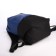 Youth backpack from textiles with a zipper, waterproof, external pocket, black/blue color