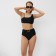 Swimsuit female separate minku with a strap black color, size 44
