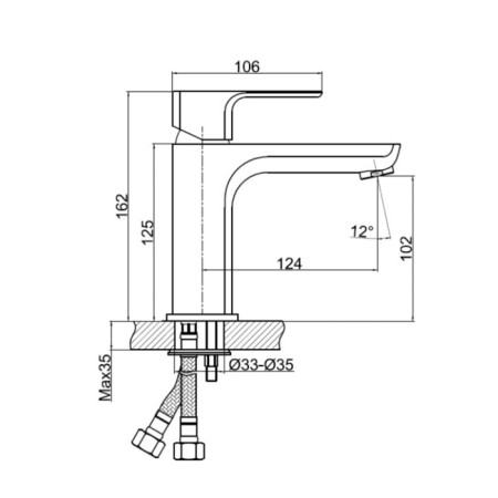 Cersanit GEO A63039 shell mixer, drain set,-7