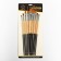 A set of brushes nylon, 9 pieces, flat, beveled, with long handles