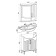 Bathroom mirror RUNO "Marseille 65" Mint, 16 x 65 x 75 cm