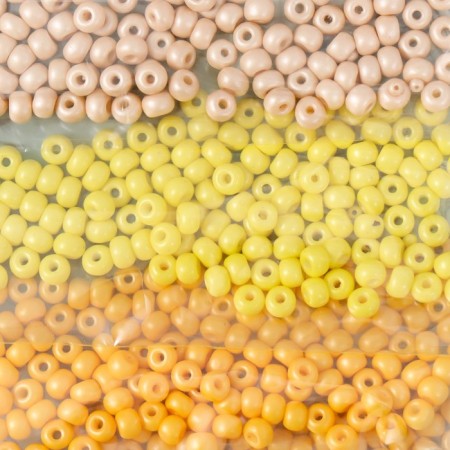 Round beads 6/0 "Sunny bunnies" 6 colors x 10 g 20x8 cm-1