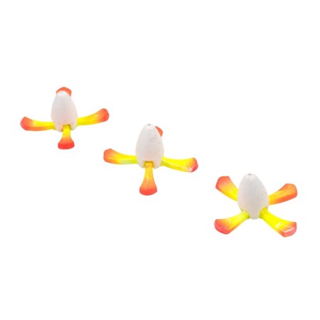 Winter Yaman Bottis "Tulip" 1 g, polystyrene is slippery., The color is yellow-red. 3 pcs.-3