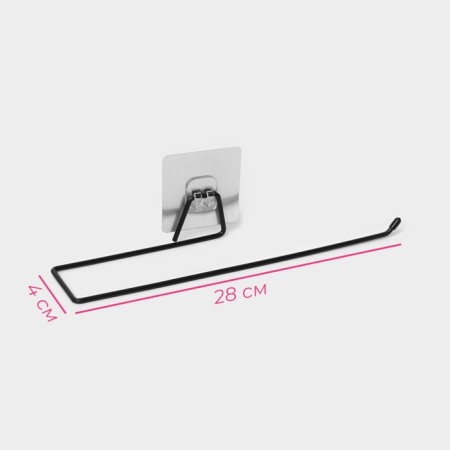 Holder for towels of the share, 4 × 28 × 6 cm, black color-2