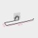 Holder for towels of the share, 4 × 28 × 6 cm, black color