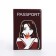 Cover for passport, burgundy color