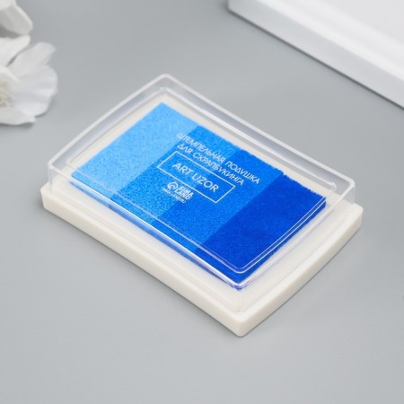 Stamping pillow 4 colors "blue-blue palette" 7.8x5x1.8 cm-1