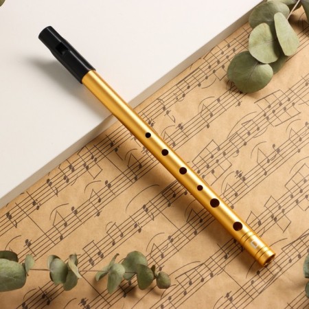 Flute Music Life D, Golden, 30 cm