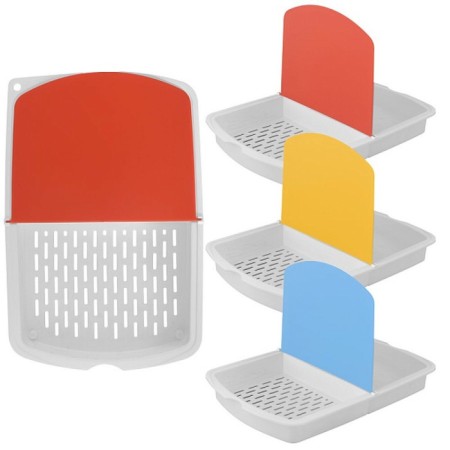 Multidom cutting board, two trays, plastic