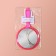 A mirror with a handle, bilateral, with an increase, D mirror surface 12.5 cm, color mix